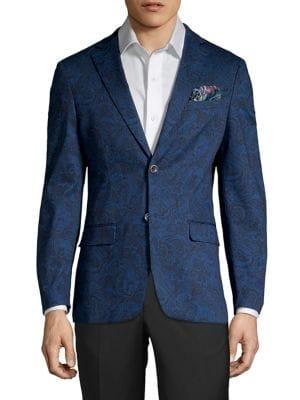 Tallia Orange Paisley Twill Sports Jacket