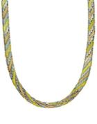 Lord & Taylor Tri-tone Circle Sterling Silver Necklace