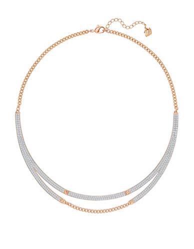 Swarovski Crystal & Rose Gold Layered Necklace