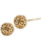 Lord & Taylor 18k Gold Over Sterling Silver Lace Ball Earrings