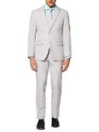 Opposuits 3-piece Slim-fit Groovy Grey Solid Suit