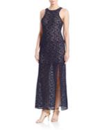 Free People Open-back Lace Column Gown