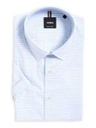Strellson Caspar Short-sleeve Stripe Button-down Cotton Shirt