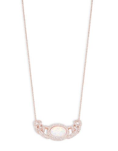 Nadri Mother-of-pearl And Rhinestone Necklace