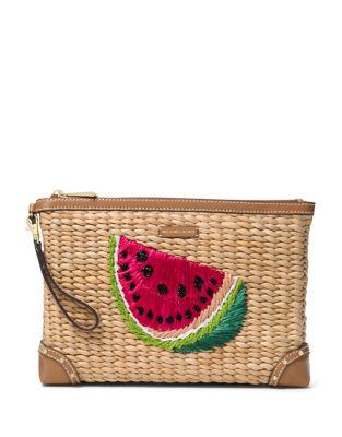 Michael Michael Kors Woven Watermelon Clutch