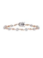 Sonatina Two-tone 14k White Gold, Rose Gold & Diamond Stationed Tennis Bracelet