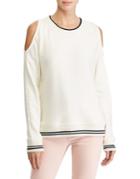 Lauren Ralph Lauren Petite Two-tone Cutout-shoulder Sweatshirt