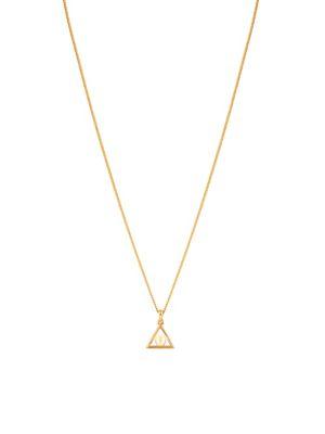 Michelle Campbell Faux Pearl Triangle Pendant Necklace