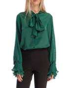 Walter Baker Issac Pleated Tie Neck Blouse