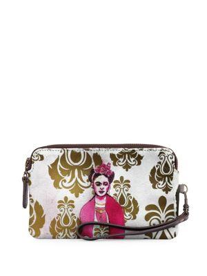Vida Frida Leather Statement Clutch