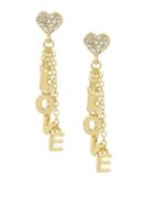 Bcbgeneration Affirmation Crystal Love Chain Drop Earrings