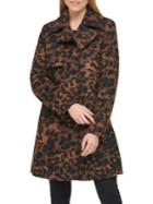 Karl Lagerfeld Paris Exploded Leopard-print Coat