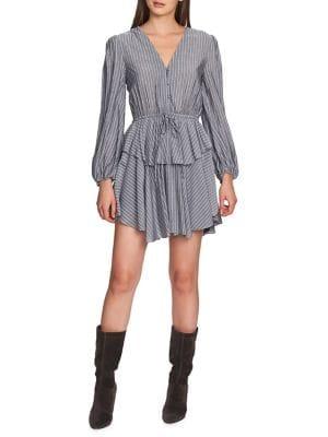 1.state Tiered Balloon-sleeve Mini Dress