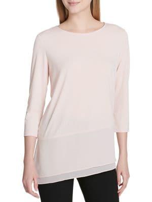 Calvin Klein Asymmetrical Hem Blouse