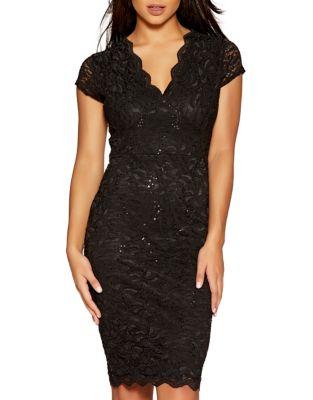 Quiz Scalloped Lace Bodycon Dress