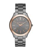 Michael Kors Slim Runway Analog Three-link Bracelet Watch