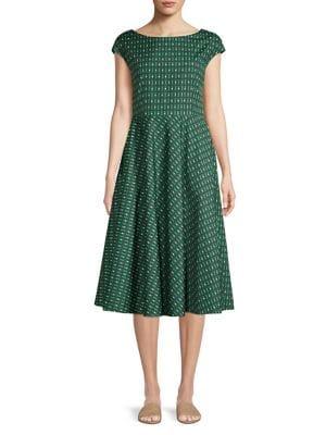 Weekend Max Mara Geometric Fit-&-flare Midi Dress