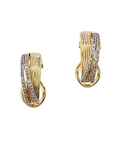 Effy Doro Diamond And 14k Yellow Gold Earrings