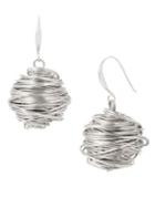 Lord Taylor Tightly Wound Wire Wrap Drop Earrings