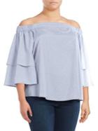 Rachel Rachel Roy Plus Tiered Bell-sleeve Top
