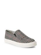 Nine West Embellished Plaid Platform Sneakers