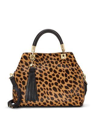 Vince Camuto Elva Leather And Calf Hair Satchel