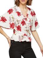 Miss Selfridge Bell-sleeve Floral Top