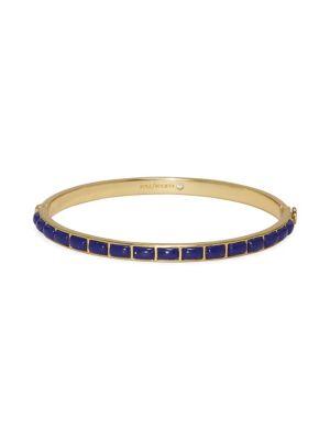 Sole Society Goldtone And Lapis Lazuli Bangle Bracelet