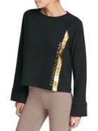 Donna Karan Active Foil Logo Fleece Sweater