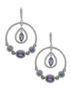 Givenchy Swarovski Crystal And Stellux Crystal Orbital Drop Earrings