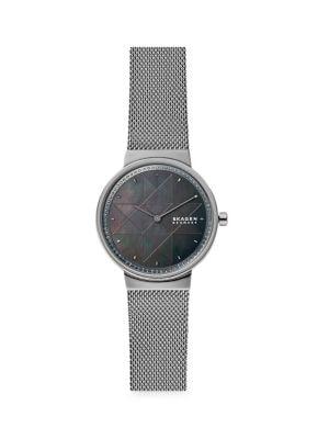 Skagen Annelie Two-hand Gray Steel-mesh Watch