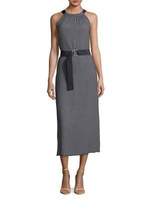 Ellen Tracy Textured Halter Dress
