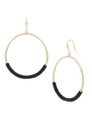 Robert Lee Morris Soho Leather-wrapped Hoop Earrings
