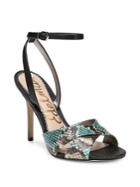 Sam Edelman Aly Snakeskin-embossed Stiletto Leather Pumps