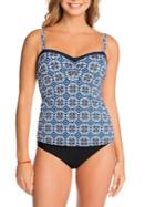 Shape Solver Geo Option Patterned Printed Tankini Top