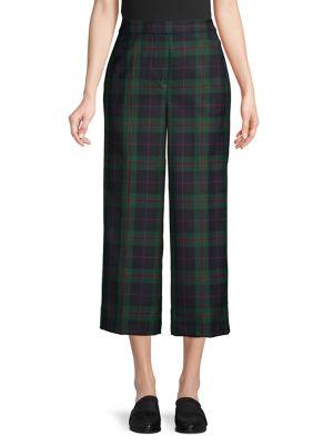 Brooks Brothers Red Fleece Plaid-print Wool-blend Pants