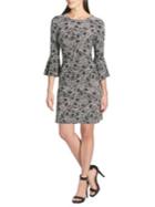 Tommy Hilfiger Palm-print Bell-sleeve A-line Dress