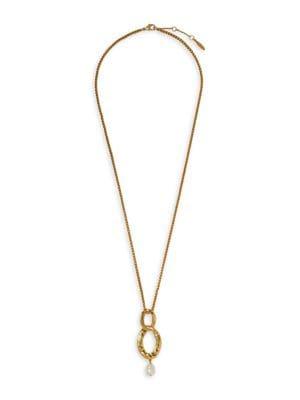 Sole Society 13mm Freshwater Pearl Goldtone Statement Necklace