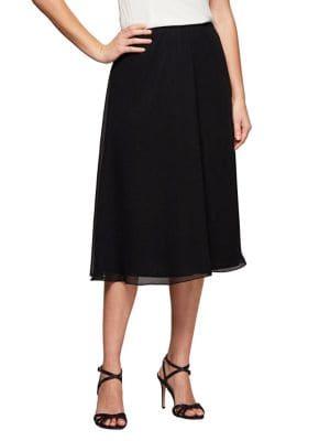 Alex Evenings Plus Midi Length A-line Skirt