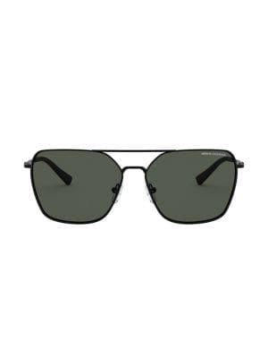 Armani Exchange Forever Young 60mm Square Metal Sunglasses