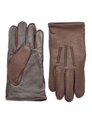 Ugg Wool Lined Touch Screen Leather Gloves
