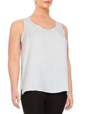 Lord & Taylor Linen Tank Top