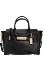 Coach Swagger Pebbled Leather Satchel