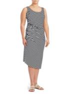 Vince Camuto Plus Sleeveless Side-ruched Midi Dress