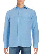 Tommy Bahama Sand Checkered Linen-blend Sportshirt