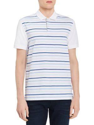 Calvin Klein Paneled-stripe Polo