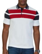 Nautica Block Striped Cotton Polo Shirt