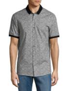 Michael Kors Slim-fit Printed Button-down Shirt