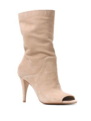Michael Michael Kors Elaine Suede Open-toe Booties