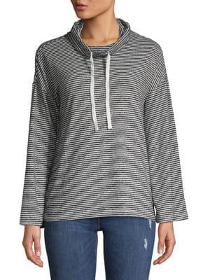 Design Lab Striped Funnelneck Sweater